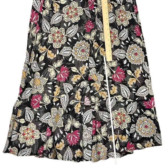 Rag & Bone Tamar Black Floral Sheer Front-Twist Maxi Dress size S NO LINING - Picture 4 of 12